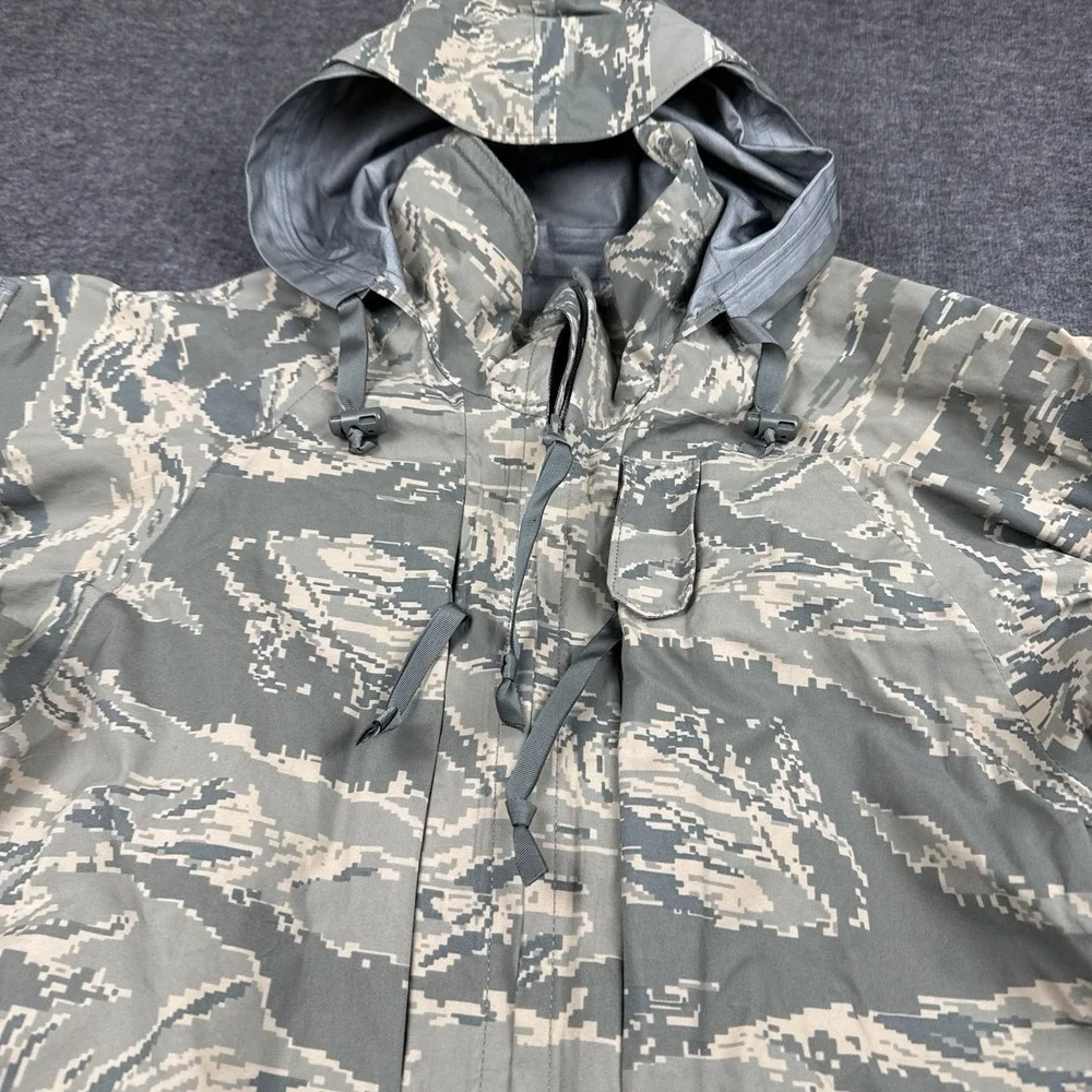 US Airforce Jacket Mens Small Regular Parka Military Tiger Stripe Camo APECS